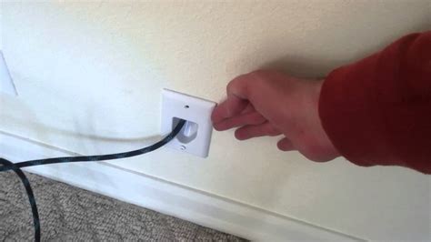 running electrical wire and hdmi cable in junction box|hdmi cable in brick wall.